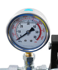 Pressure gauge on Beast Of A Handheld Hydraulic Hose Crimper With 8 Interchangeable Dies, 0.01mm Rotary Micrometer Precision Tool
