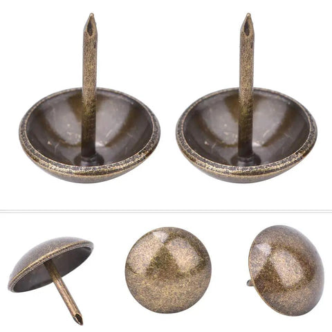 Heavy Duty Upholstery Nails Set Of 50 Thickened Decorative Tacks In Vintage Green Bronze For Furniture Sofas And Diy Projects Crafts Jewelry Boxes And Wine Cabinets 16x20mm showcased