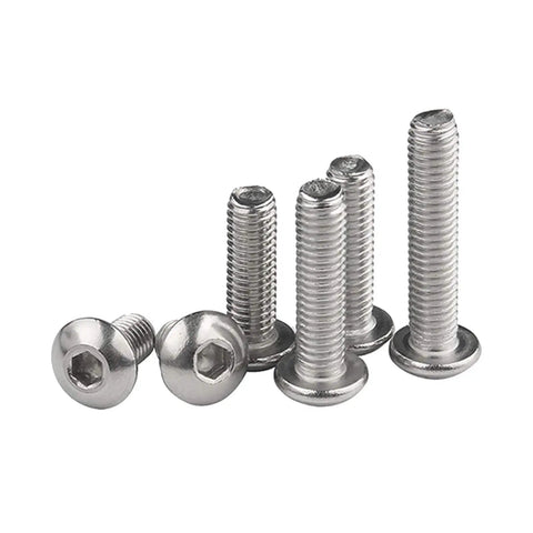 Close-up of screws from 24 Sets 2020 Aluminum Extrusion Corner Brackets Kit With 48 T Nuts And Screws For 6mm Slot 2020 Series