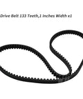 Ultimate Rear Drive Belt 133T Fits Harley Davidson Softail Models Replaces 40058-07, black rubber drive belt, 133 teeth.
