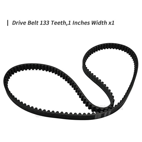 Ultimate Rear Drive Belt 133T Fits Harley Davidson Softail Models Replaces 40058-07, black rubber drive belt, 133 teeth.