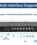 Back panel of 18.5 Inch CCTV Monitor 16 By 9 Screen for Home Security All Day Everyday 24 Seven Operation With HDMI VGA BNC YPbPr Audio In Out.