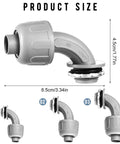 Liquid Tight Non Metallic Conduit Connector Fittings 90 Degree PVC Electrical Conduit Fittings For Home Kitchen Bathroom Tubing One Half Inch Easy Install Durable Iron Lock Plate