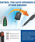 Universal External Receiver Kit With 2 Remotes For Garden Swing And Sliding Gate Openers diagram and components
