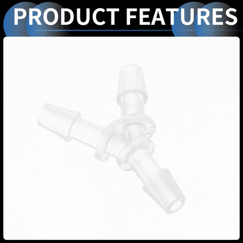 INFINAUTO automotive vacuum tubing connector, 1/8 inch Y-shaped 3-way plastic fittings, translucent, 5-pack