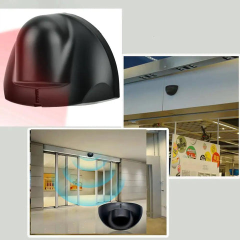 Request To Exit PIR Motion Sensor With Infrared Detector for automatic door opening, mounted high on security door, 4m x 2m detection