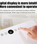 Hand adjusting digital display on Badass 1600W Electric Coffee Bean Roaster With Slick Digital Display for precise controls.