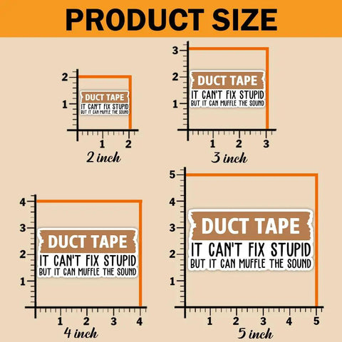 3 Pack 3 Inch It Cant Fix Stupid But It Can Muffle The Sound Sticker Set Waterproof Vinyl Decals size comparison chart