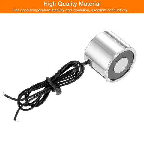 Round Solenoid Electromagnet 24V DC 80N Electric Lifting Magnet For Automation Equipment, 8 Kg Suction, 25 mm Diameter