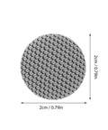 Circular piece from 50 Piece Car Roof Headliner Repair Kit With Snap Rivets And Retainer Buckles Gray Flannelette Interior Ceiling Sagging Fix For Auto Upholstery Maintenance DIY Friendly Easy Install