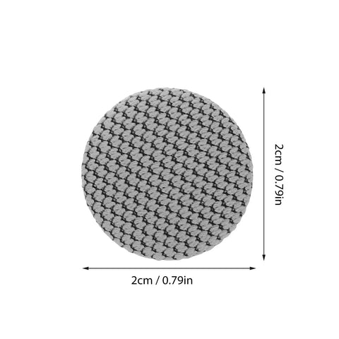 Circular piece from 50 Piece Car Roof Headliner Repair Kit With Snap Rivets And Retainer Buckles Gray Flannelette Interior Ceiling Sagging Fix For Auto Upholstery Maintenance DIY Friendly Easy Install