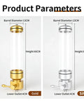 Wall Mounted Coffee Bean Dispenser With Clear Acrylic Shell And Tight Screw Lid To Keep The Stash Fresh, Gold and Silver options shown.