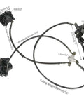 Hydraulic brake system components for Rear Axle Kit With 48V 1000W Brushless Motor, includes calipers and tubing measurements.