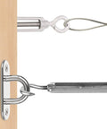 10 Pack M6 Turnbuckle Hook And Eye Set Stainless Steel 304 For Wire Rope Tension attached to wood and cable