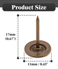 Solid Bronze Flat Head Upholstery Tacks 100 Pack Rustproof Trim Nails for Furniture Refreshes, showcasing size dimensions 11mm and 17mm.