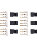 Gold Plated 3 Pin Plug Kit For Model Aircraft And Electronics, 100 Pc Male Connector Pin Set with ABS Shells and Brass Contacts