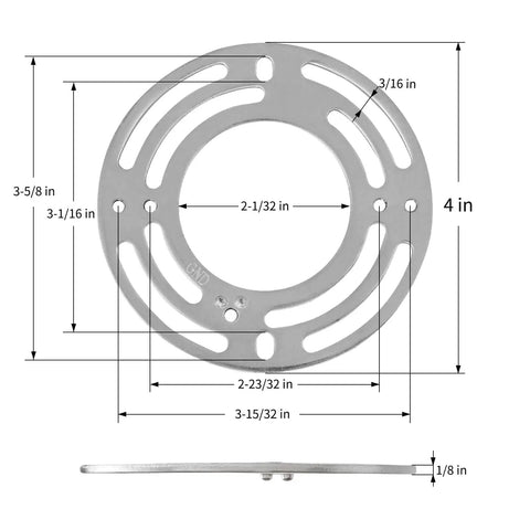 Heavy Duty 2 Pack Universal Fixture Mounting Brackets, 4 Inch Diameter Steel Round Crossbar With Screw, 50 Lb Rating For Ceiling Pendant Lights, Chandeliers, Wall Sconces, Barn Lights