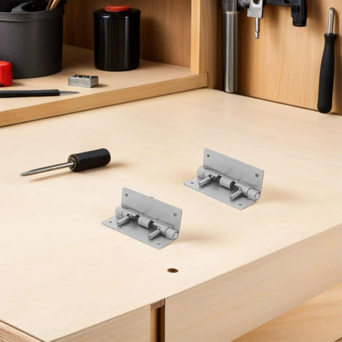 Detachable Stainless Steel Cabinet Door Hinges Set Of Two Dope Concealed Hidden Mount Hinges For Kitchen Cabinets Vanity Units And Furniture Easy Detach Design Durable Rust Resistant Multiuse on wood cabinet top