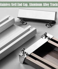 Heavy Duty Conjoined Double Track Curtain Rail System Ceiling Mount White 9.5ft With Silent Ball Bearing Runners close-up