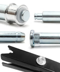 Door Hinge Pin And Bushing Repair Kit With Roller Pins For Chevy GMC Trucks Suburban Tahoe Compatible Hinges Durable Zinc Plated Steel Includes 4 Hinge Pins And 2 Roller Pins close-up