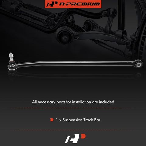 Front Suspension Track Bar Panhard Bar With Ball Joint And Bushing For Ford F 250 Super Duty 2017 To 2020 And F 350 Super Duty 2017 To 2020, Fits 4WD Models Only, No HD Suspension, Black Steel With Anti Corrosion Finish. shown with mounting hardware, black steel