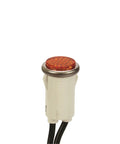 Round Indicator Light With Non Replaceable Lamps For Press Fit 0.5 Inch Panel Cutout And 0.5 Inch Mounting Hole Diameter Amber Diamond Lens