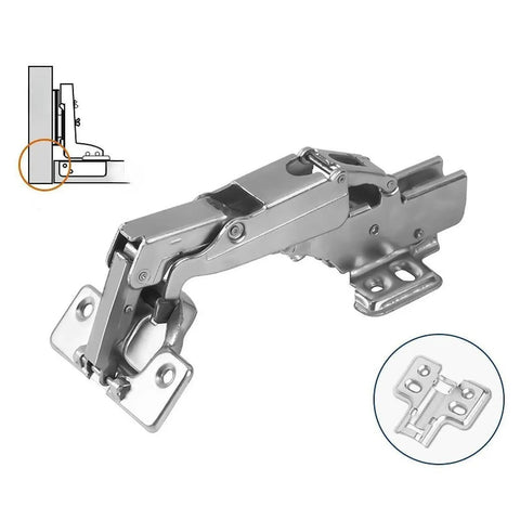 Heavy Duty Hydraulic Corner Cabinet Hinge With Soft Close Foldable Inset Cupboard Hinge For Frameless Cabinets Metal Construction