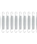 Heavy Duty Extension Springs 10 Pack Steel Barrel for Garage Doors and Ramps, 2-3cm diameter, durable galvanized steel.
