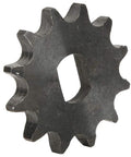 Heavy Duty 12 Teeth Metal Motor Sprocket, solid steel, 12x17mm bore, for go karts and mini bikes with 428 chain setup.