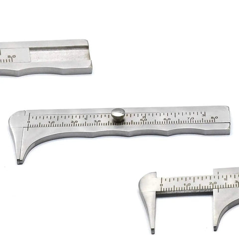 Pocket Vernier Caliper Mini Sliding Metal Caliper For Gemstones And Jewelry Components Beads And Wirework 80 mm Double Scale