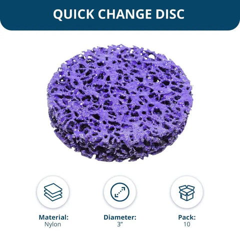 3 Inch Quick Change Sanding Discs For Drill And Die Grinder With Nylon Male R Type Backing Pro Grade Rust Remover And Metal Paint Stripping Polishing Pack Of 10