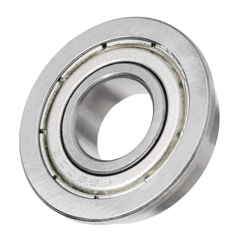 Close-up of F6900ZZ ball bearing showcasing steel build and double seals rated for high speed in light industry, size 10x22x6mm.