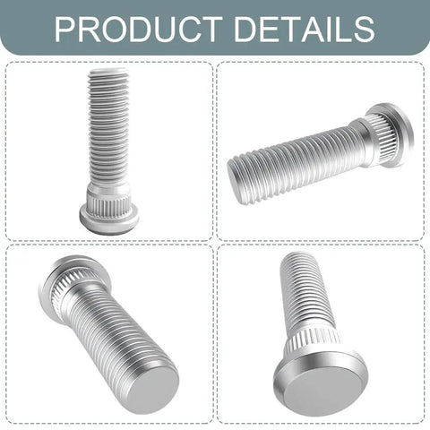 Detailed view of Five Piece Wheel Lug Bolts Kit, 49mm Long, M12x1.5 Steel Lug Bolts For Most Cars, Hub Screws Replacement OEM