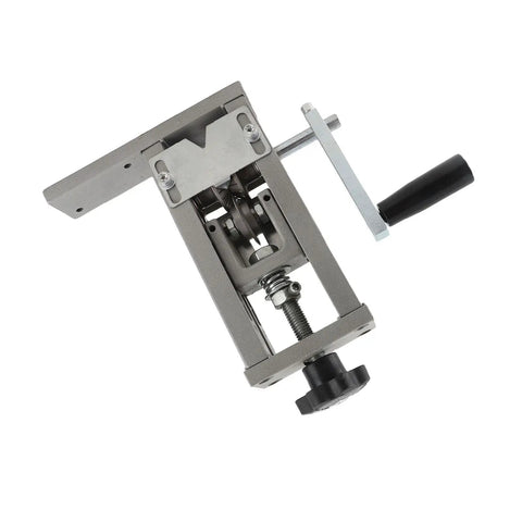 Sonew Dual Mode Electric Wire Stripper Hand Crank And Drill Powered Tool Automatic Copper Cable Stripping Machine close-up view showing mechanism.