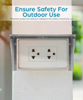 Tough As Nails Stainless Steel Doorbell Cover Plus Weatherproof Electrical Outlet Protector Shield Box For EV Charging Stations, 20x12x12cm, outdoor outlet protection.