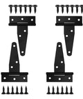 4 Pack 3 Inch T Strap Hinges Heavy Duty Outdoor Black Tee Hinge For Wooden Fences Barn Doors Gates Shed Doors Hardware Durable