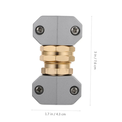 Top Quality Garden Hose Repair Kit featuring 3 Sets Of Durable Aluminum Alloy Connectors That Fight Rust And Stop Leaks For Sturdy Outdoor Water Setup. These Flexible Brass Fittings Make Easy Work Of Fixing Leaky Hoses Fast So You Can Get Back To, 3-inch hose connector set with gray aluminum and brass fittings