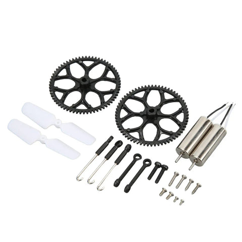 Durable RC Helicopter Gear Screw Kit For XK K110s Remote Control Aircraft showing gears and screws