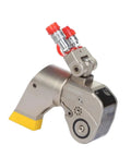Heavy Duty Hydraulic Torque Wrench Built Badass With Rock Solid Anti Corrosion Alloy Square Drive Design For No Sweat Professional Grade High Torque Operations In Industrial Settings, showcasing hydraulic connection and robust design.