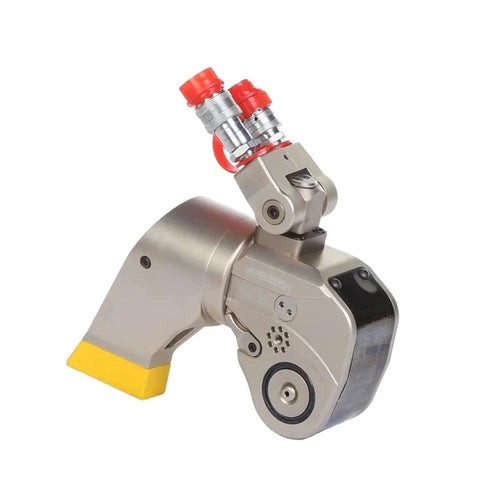 Heavy Duty Hydraulic Torque Wrench Built Badass With Rock Solid Anti Corrosion Alloy Square Drive Design For No Sweat Professional Grade High Torque Operations In Industrial Settings, showcasing hydraulic connection and robust design.