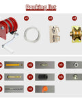 Beefy Ceiling Mounted Garage Storage Pulley Lift System, 300 Lb Capacity, hardware components packing list shown
