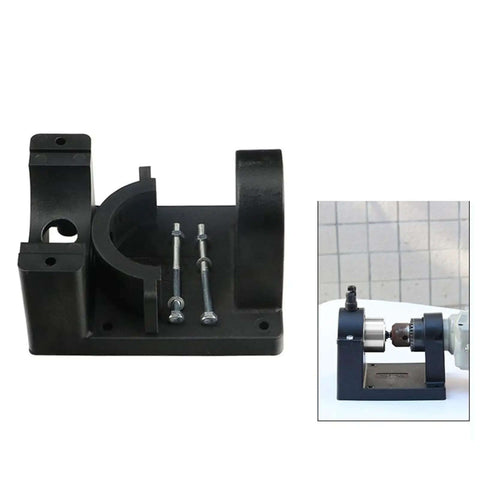 Double Head Sheet Metal Nibbler with LED Illumination Metal Cutter Drill Attachment shown with mounting bracket for DIY projects