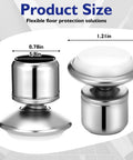 16 Pcs Five Eighths Inch Swivel Glides With Beveled Ferrule for Stacking Chairs, Nickel Plated, Side View