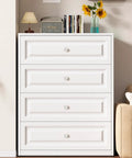Premium Genuine White Marble Cabinet Knobs, Set Of Five Round Drawer Pulls For Dresser Or Kitchen Vanity With Sleek Brushed Metal Base, Killer Aesthetic Home Revival Kit Includes Dead Simple Mounting Hardware For Smooth Installation on a stylish white dresser.