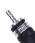 Close-up of connector on Two Pack Bulb Type Rubber Fuel Primer Pump Kit For Marine Boats Six Millimeter One Quarter Inch Fuel