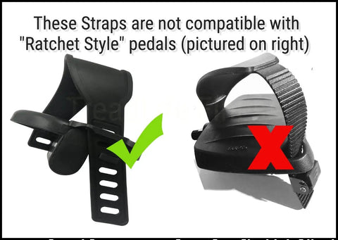 Extra Long 12 Inch Bike Pedal Straps For NordicTrack Fitness Bikes Pair Heavy Duty Left And Right Straps Secure Fit No Ratchet Style