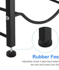 Close-up of adjustable rubber feet on Four Tier 5 Gallon Water Jug Rack Stand For Home And Office, Heavy Duty Detachable Water Cooler Storage Organizer