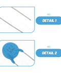 10Pcs Capacitor Assortment Kit for Electronics Repair and Maintenance Pro Grade Selection for Industrial Control Boards and Power Supplies Great for TV and Audio Gear Monolithic Ceramic Capacitors for Circuit Board Replacements Sky Blue, blue disc capacitor with long wire leads