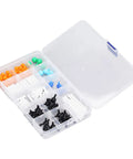 Vibrant Chemistry Molecular Model Kit for 3D Hands On Learning and Classroom Use with colorful atoms and bonds in storage box.