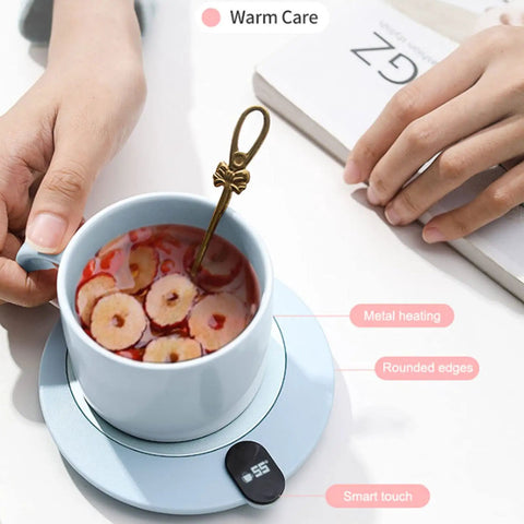Keep Your Daily Brew On Lock With This Sleek Pink USB Coffee Mug Warmer That Slaps With Three Custom Heat Levels And A Smart Hydration Reminder For Top Shelf Home Office Vibes.